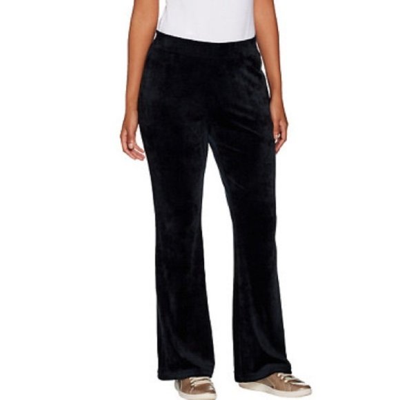 AnyBody Pants - AnyBody Loungewear Velour Flare Pants